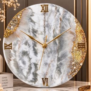 Handmade resin art wall clock